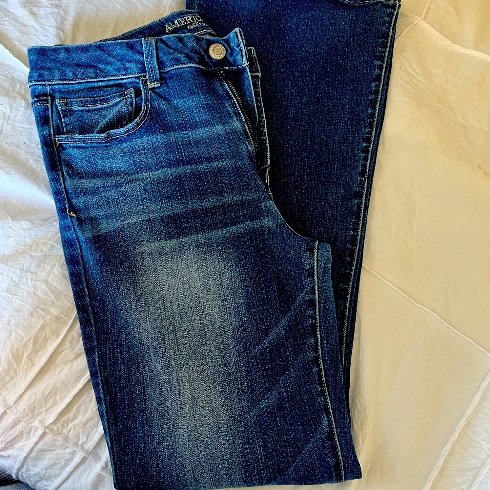 American Eagle size 14 tall women’s artist jeans. Flare style